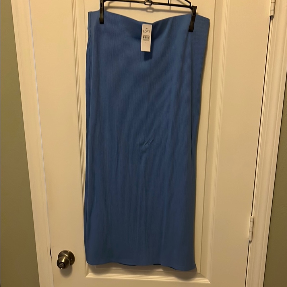 LOFT Blue Maxi Pencil Skirt for Casual Resort Wear